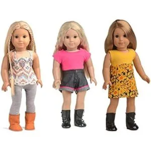 Sweet Dolly 6 juegos de ropa de muñeca con sombrero para_3