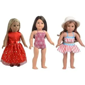 Sweet Dolly 6 juegos de ropa de muñeca con sombrero para_2