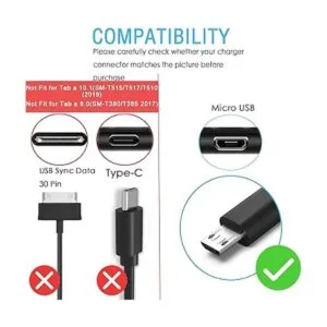 Cable de carga micro USB compatible con Samsung Galaxy Tab_2