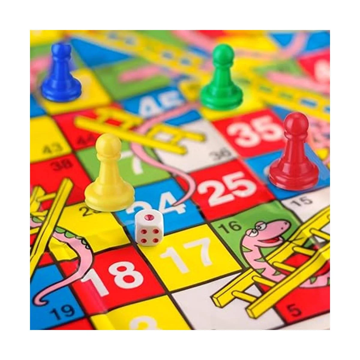 Shappy 32 piezas de ajedrez de plástico multicolor para_4