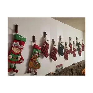 Paquete de 4 ganchos de pared de ramas de árbol de madera_3