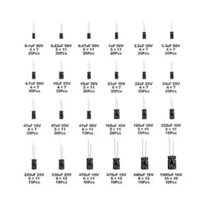 Glarks Juego de 545 condensadores electrolíticos de metal_2