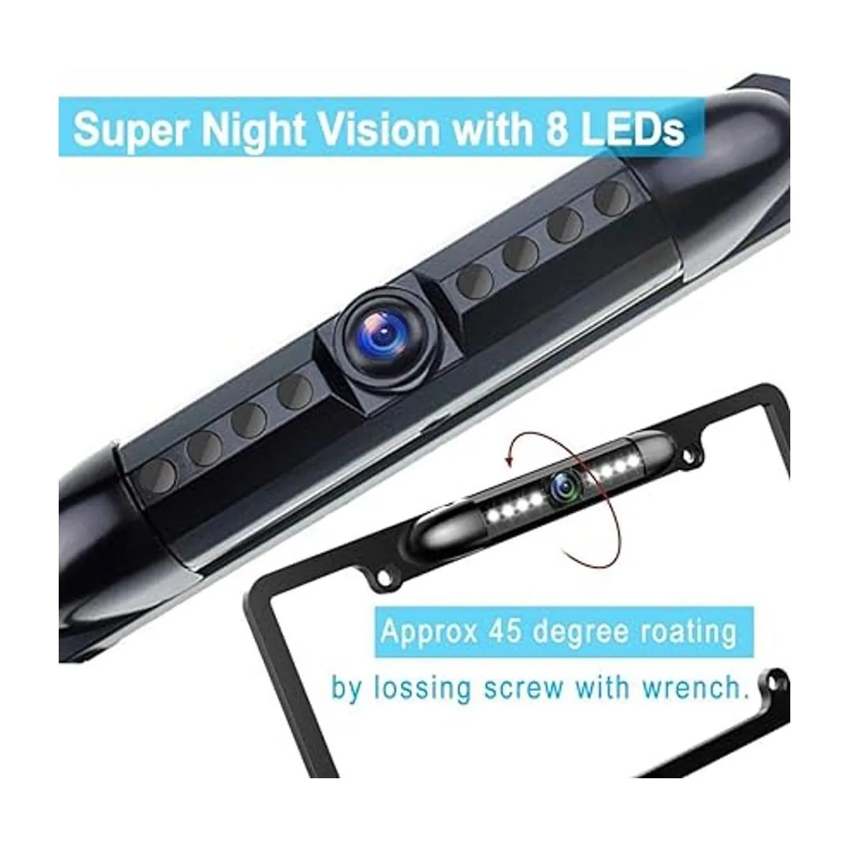 Cámara de respaldo de matrícula HD de visión nocturna con_3