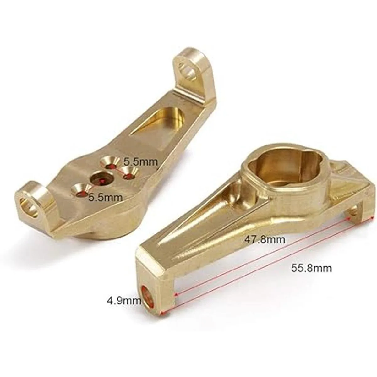 1 par de latón delantero CHub portador 2.40 oz_3