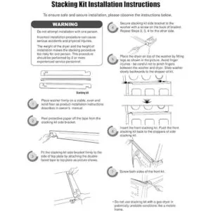 Bentolin Kit de apilamiento para lavandería LG KSTK1 de_6