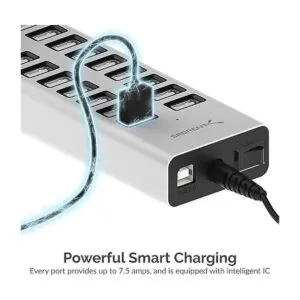 SABRENT Cargador rápido USB 2.0 de 90 W y 20 puertos_5