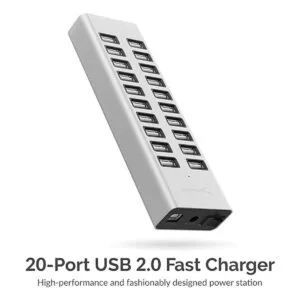 SABRENT Cargador rápido USB 2.0 de 90 W y 20 puertos_3