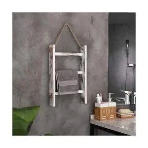 MyGift Escalera de acabado blanqueado de 3 niveles para_2