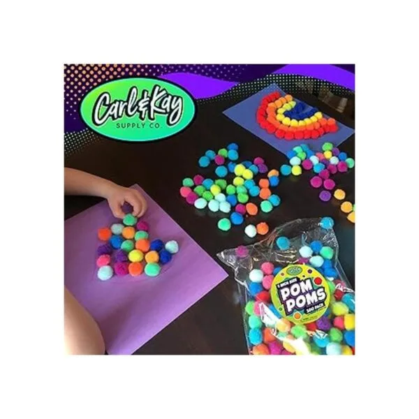 Carl Kay 300 piezas 250 pompones de 1 pulgada y 50_2