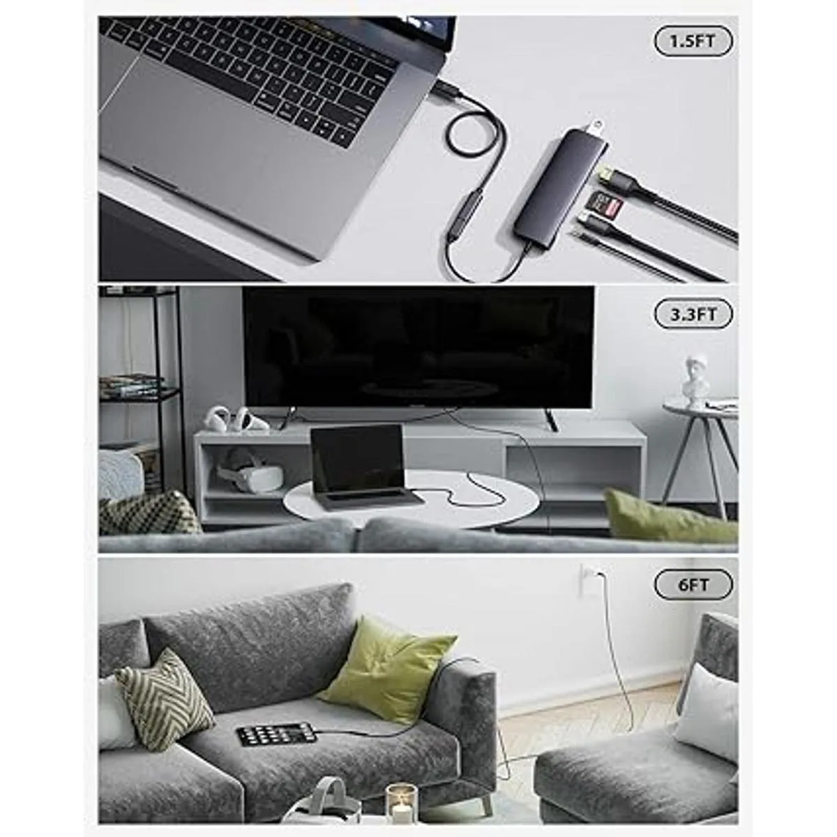 Faracent Cable de extensión USB tipo C 6 pies USB 3.1_2