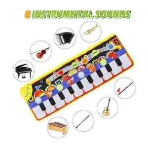 Cyiecw alfombra musical de piano para tocar y bailar con_6