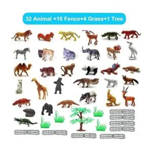 Figuras de animales de safari 53 piezas mini juego de_3