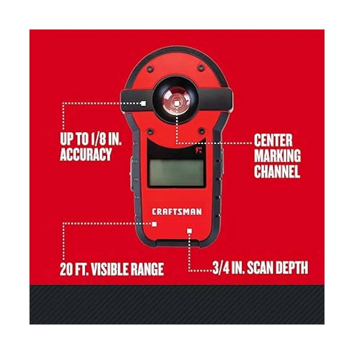 CRAFTSMAN Sensor de nivel láser y tuerca rango de visión_3