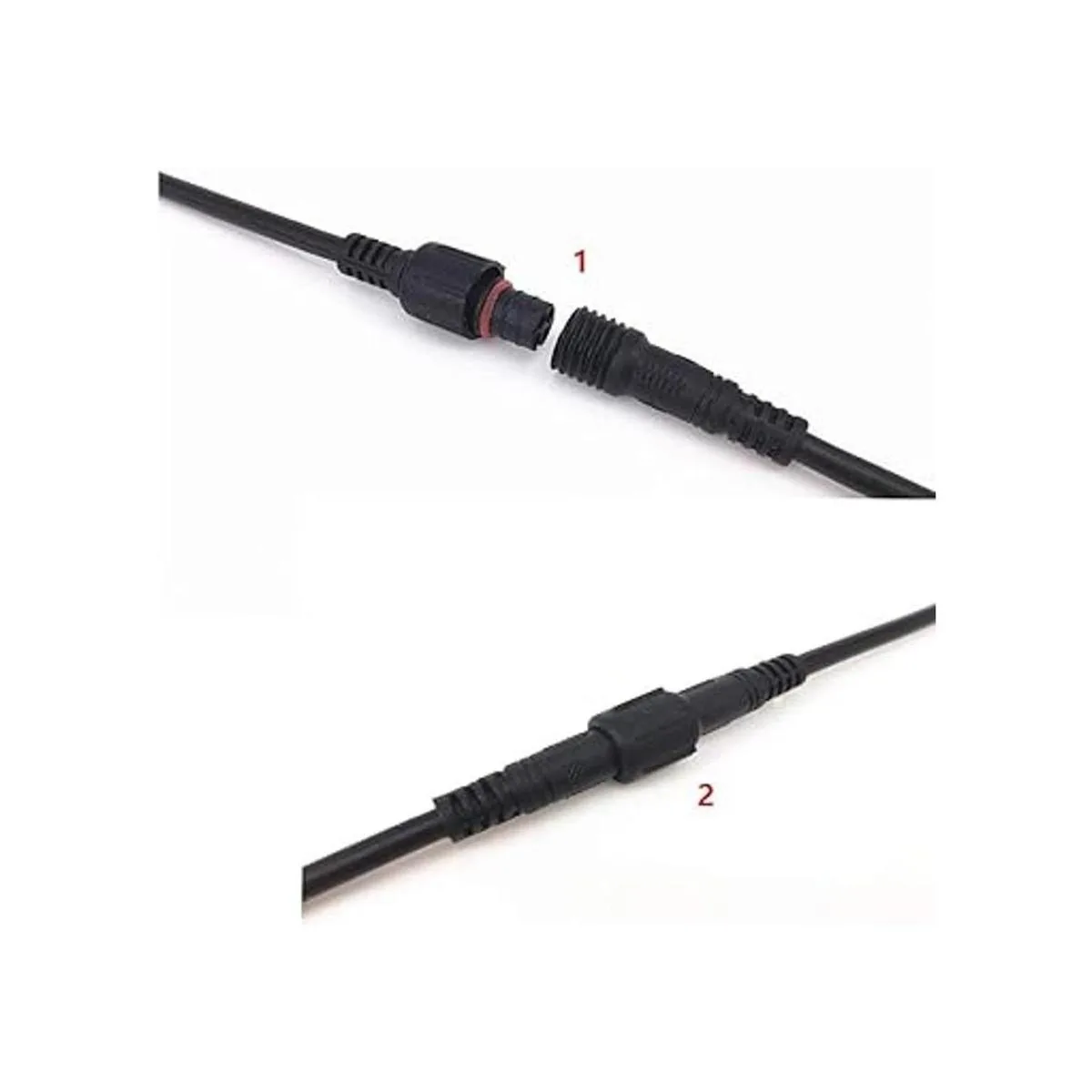 6 pares de cables de conector negro de 4 pines_6