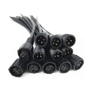 6 pares de cables de conector negro de 4 pines_2