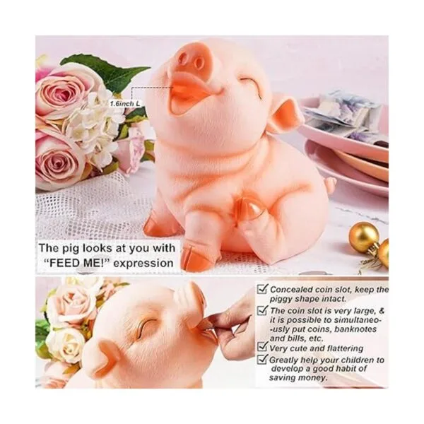 HW Cute Pig Coin Bank hucha irrompible banco de dinero_3