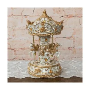 Elanze Designs Carrusel musical dorado dorado dorado de 10_2