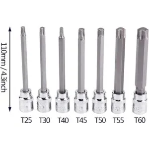 Juego de llaves Torx Star extra largas de 7 piezas T25T60_2