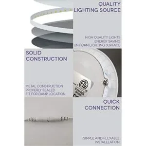 SLDSKB4W4 Kit de iluminación LED empotrable de disco_5