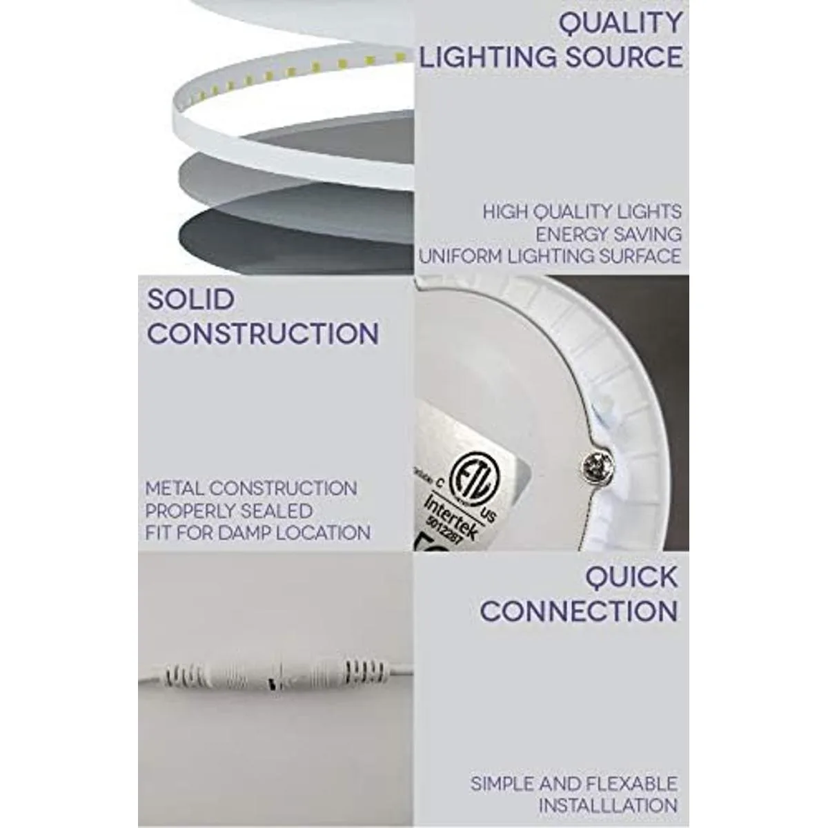 SLDSKB4W4 Kit de iluminación LED empotrable de disco_5