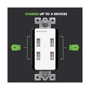 TOPGREENER 5.8A Ultra Alta Velocidad USB Quad 4 Puertos_3