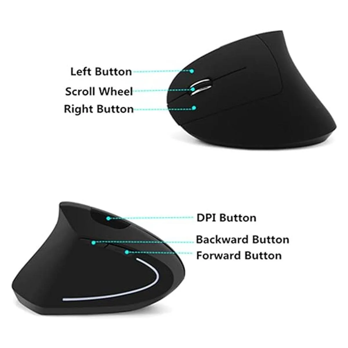 Ratón para zurdos ratones verticales ergonómicos_6