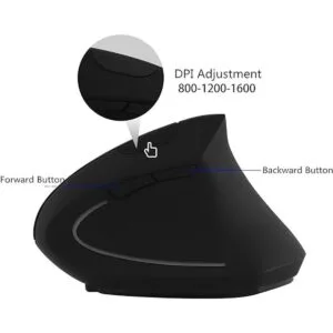 Ratón inalámbrico vertical ergonómico recargable ratones_3
