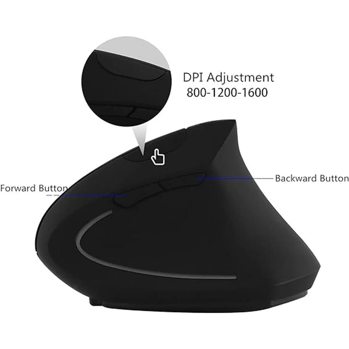 Ratón inalámbrico vertical ergonómico recargable ratones_3