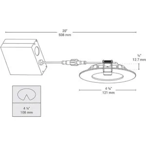 SLDSKB4W4 Kit de iluminación LED empotrable de disco_7