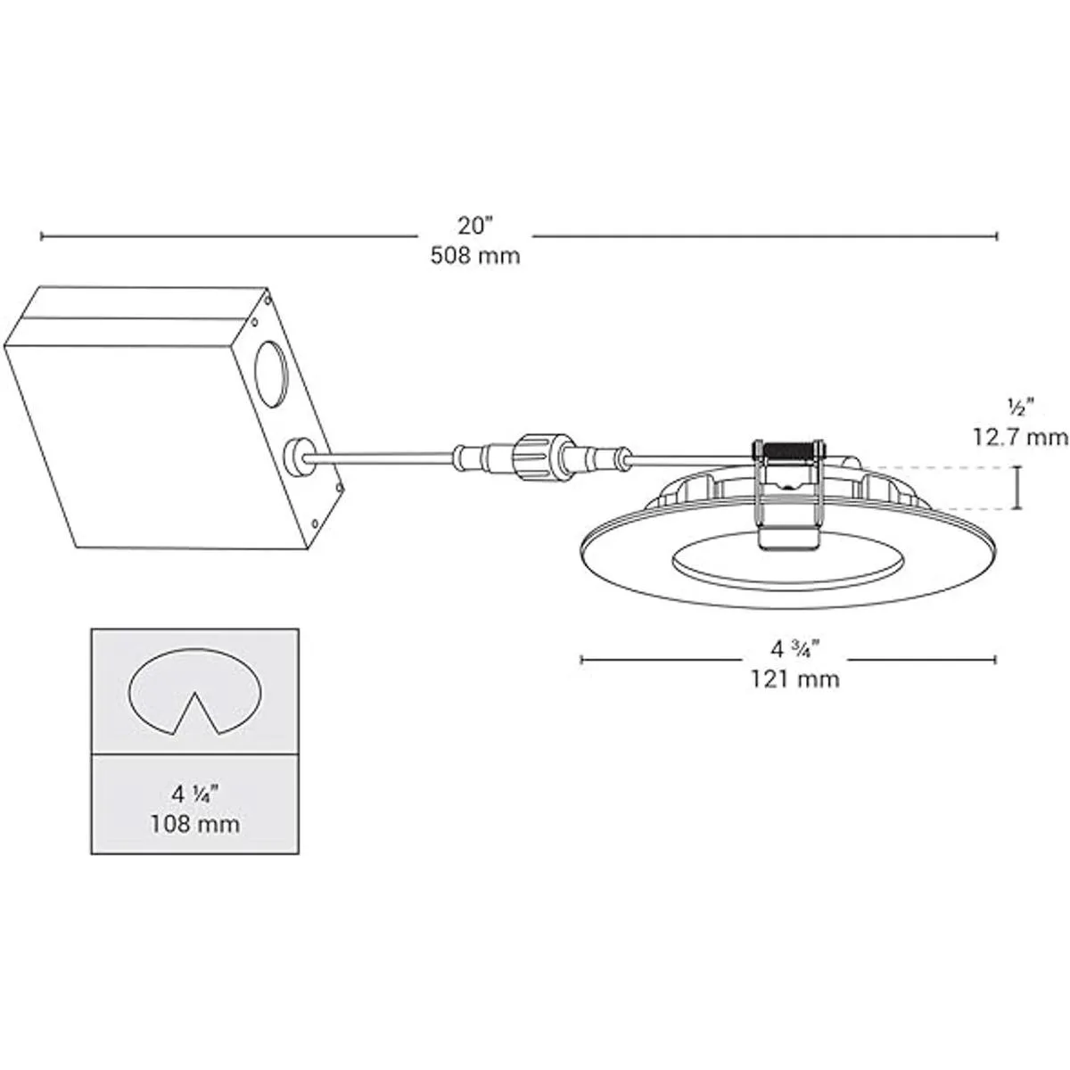 SLDSKB4W4 Kit de iluminación LED empotrable de disco_7