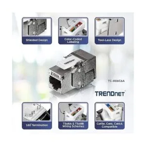 TRENDnet Paquete de 6 conectores Keystone Cat6A RJ45_3