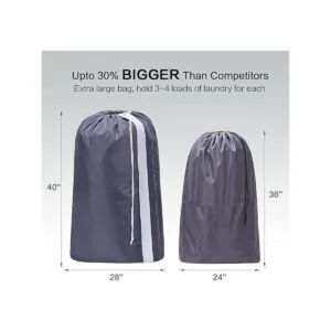 HOMEST Paquete de 2 bolsas de lavandería de nailon XL con_3
