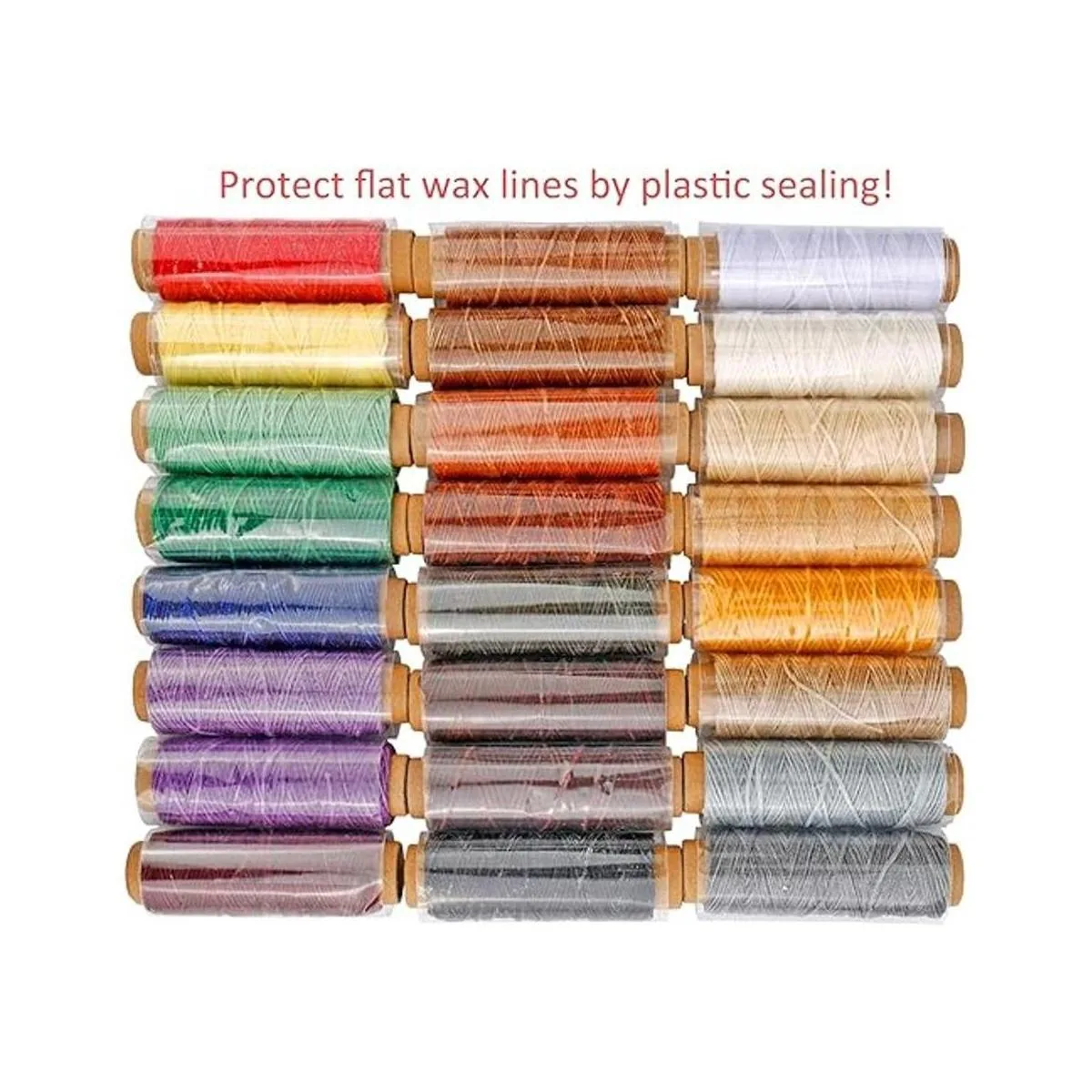 JANYUN Hilo plano encerado para coser de cuero 24_3