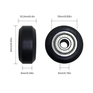 Afunta 12 ruedas de plástico grandes con rodamientos para_3