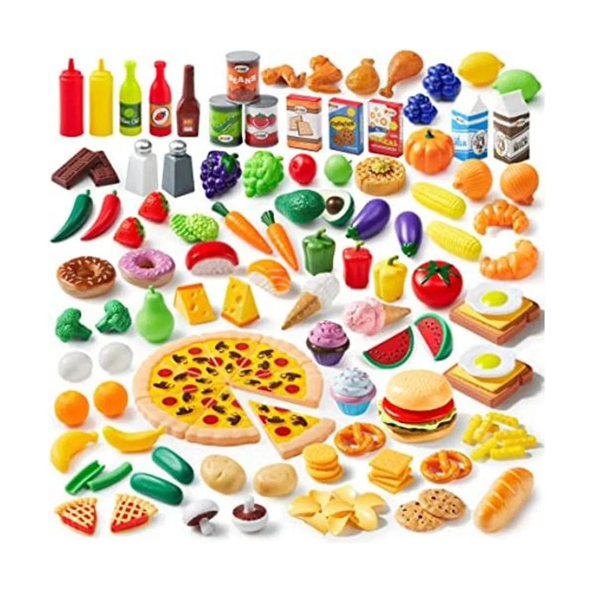 JOYIN Juego de comida de juego de 135 piezas juego de_1