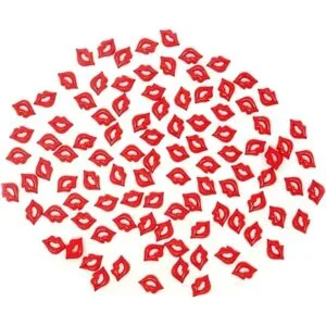 Honbay 100 piezas DIY Sexy Rojo Lip Accesorios Acrílico_3