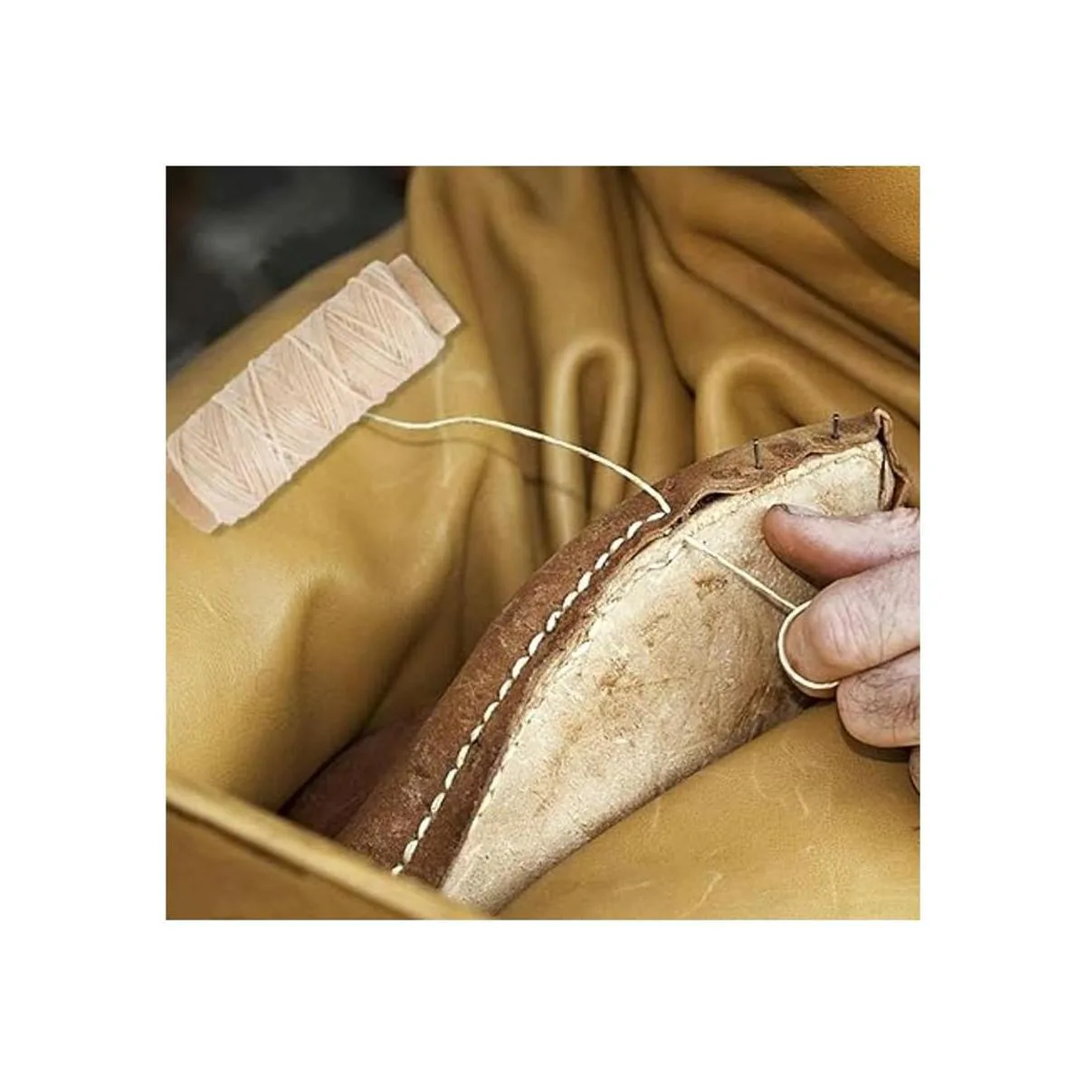 JANYUN Hilo plano encerado para coser de cuero 24_7