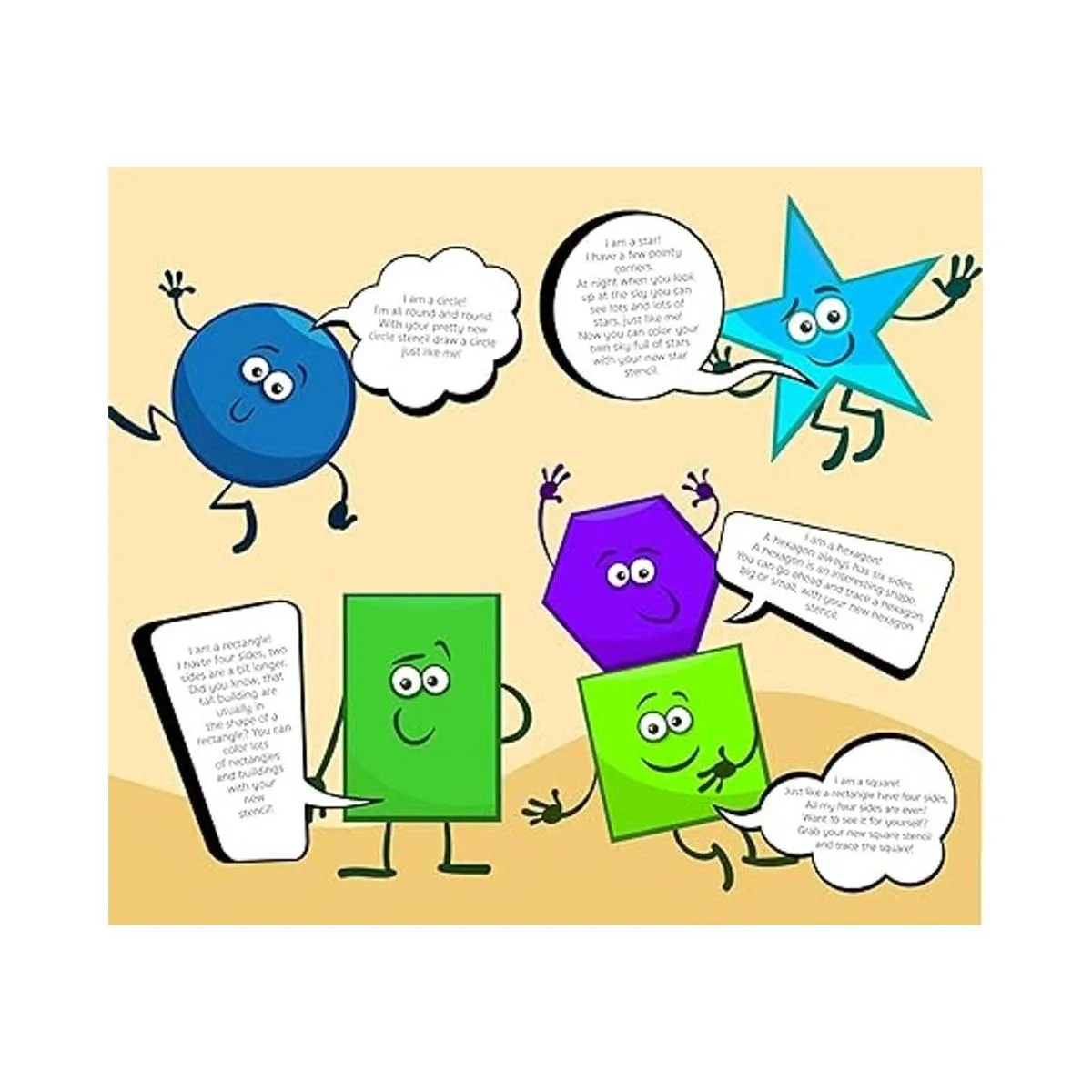 Karty Juego de plantillas de forma para niños juego de 10_6