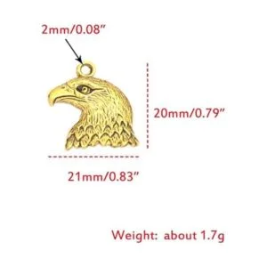 Mystart 50 piezas de aleación de oro antiguo colgante_2