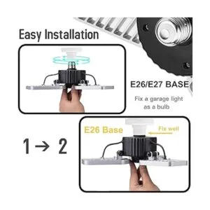 LZHOME Paquete de 2 luces LED de garaje 6500 lúmenes_5