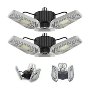 LZHOME Paquete de 2 luces LED de garaje 6500 lúmenes_1