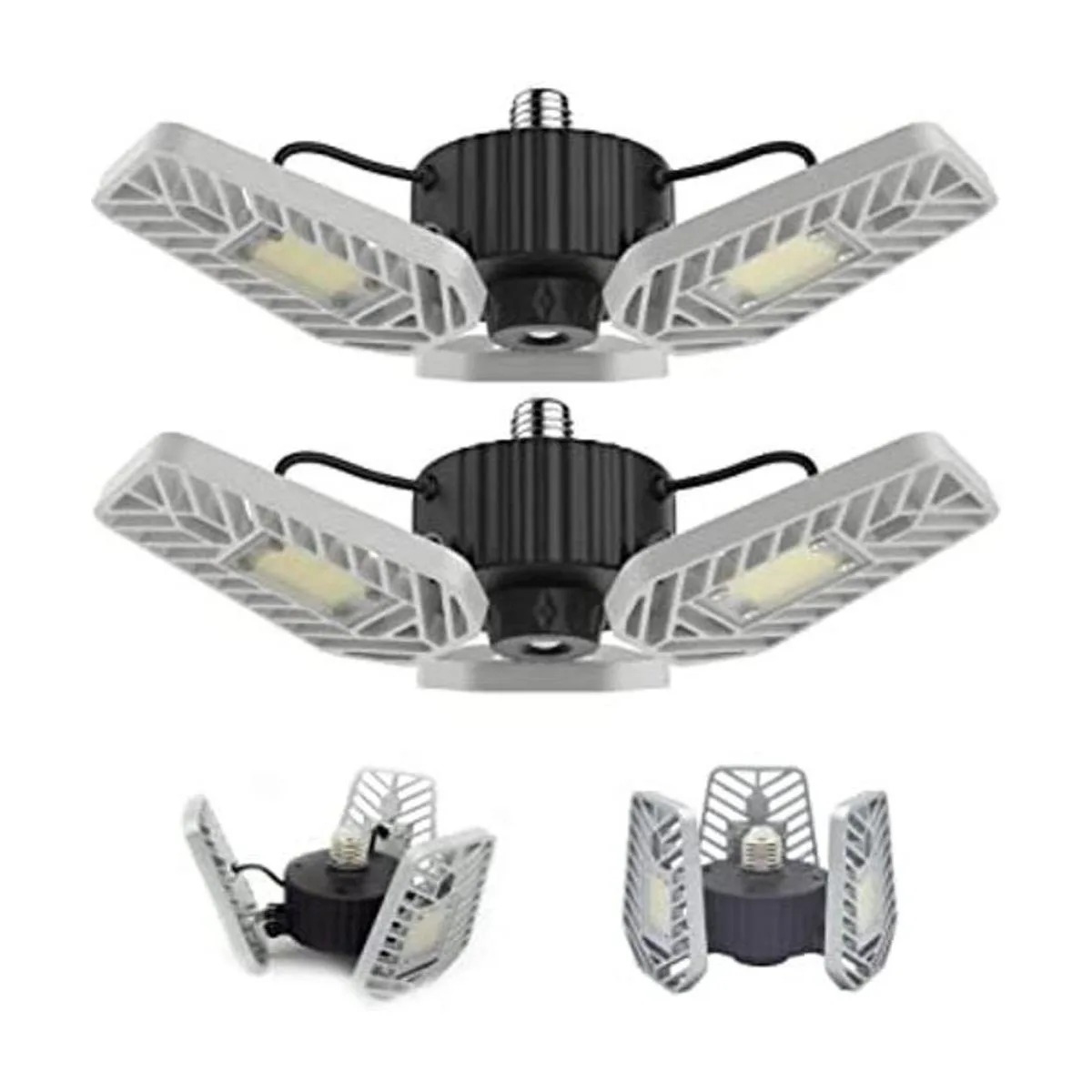 LZHOME Paquete de 2 luces LED de garaje 6500 lúmenes_1