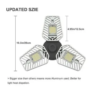 LZHOME Paquete de 2 luces LED de garaje 6500 lúmenes_2
