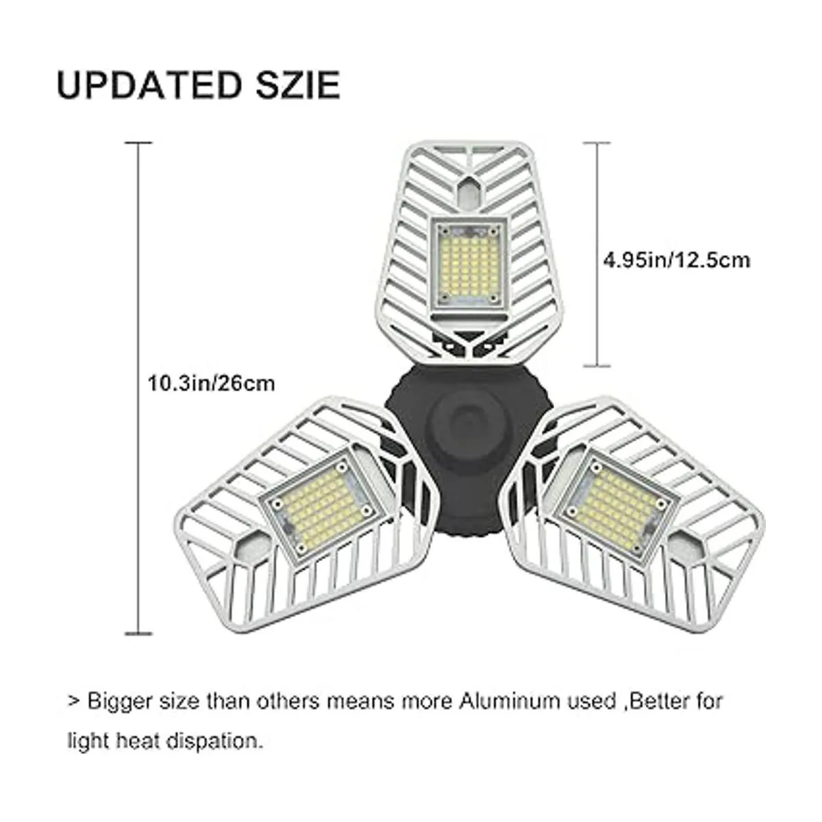 LZHOME Paquete de 2 luces LED de garaje 6500 lúmenes_2