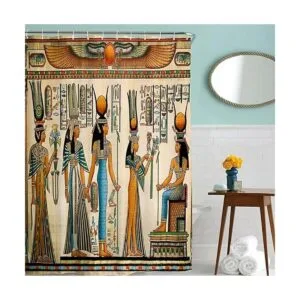 Goodbath Cortina de ducha egipcia para reina poliéster_6