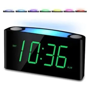 Reloj despertador digital para dormitorio 7 pulgadas con_1