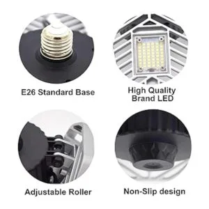 LZHOME Paquete de 2 luces LED de garaje 6500 lúmenes_3