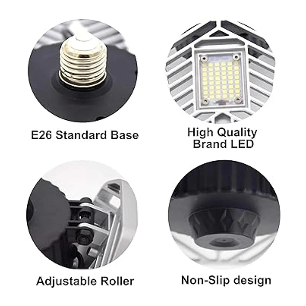 LZHOME Paquete de 2 luces LED de garaje 6500 lúmenes_3