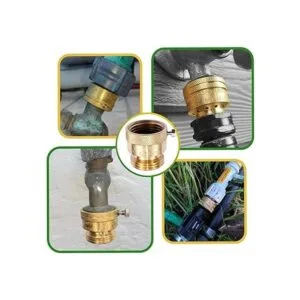 Litorange Paquete de 2 conectores de manguera GHT de latón_5