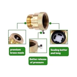 Litorange Paquete de 2 conectores de manguera GHT de latón_6